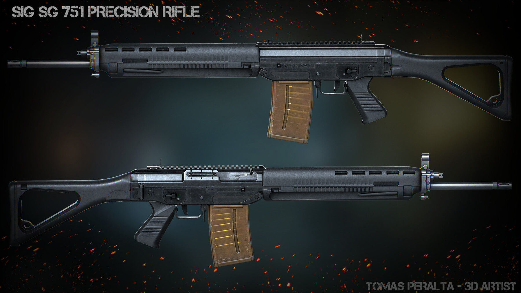 Weapons bundle pack vol 02 Low-poly 3D model_3