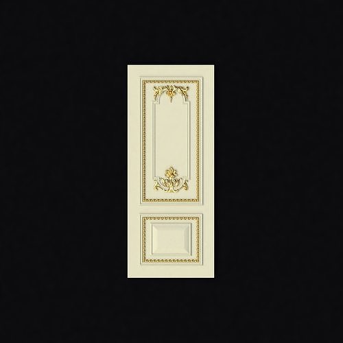 Carved decors door 3D model