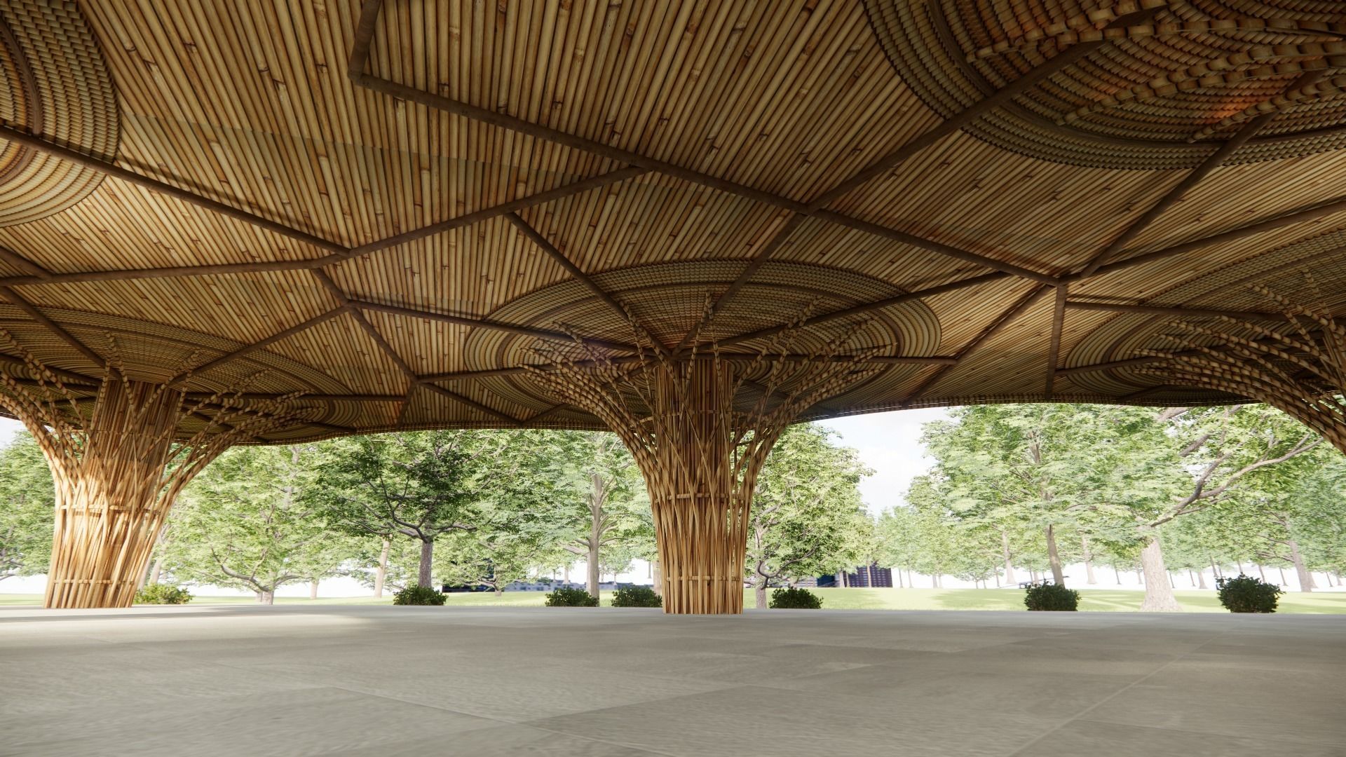 Bamboo Architecture 3D model_2