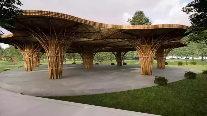 Bamboo Architecture 3D model