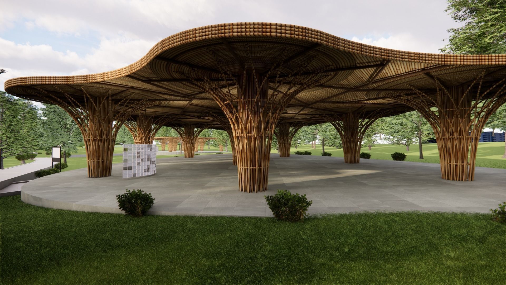 Bamboo Architecture 3D model_1