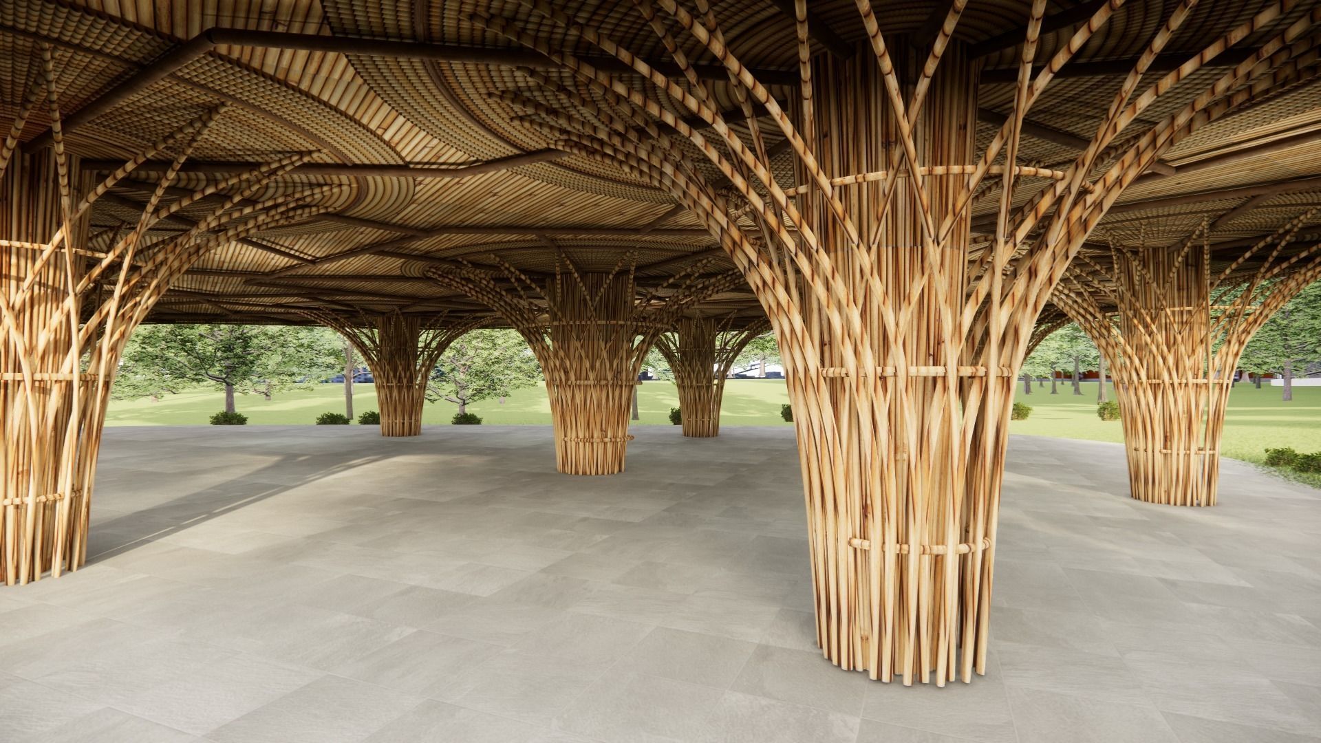 Bamboo Architecture 3D model_3