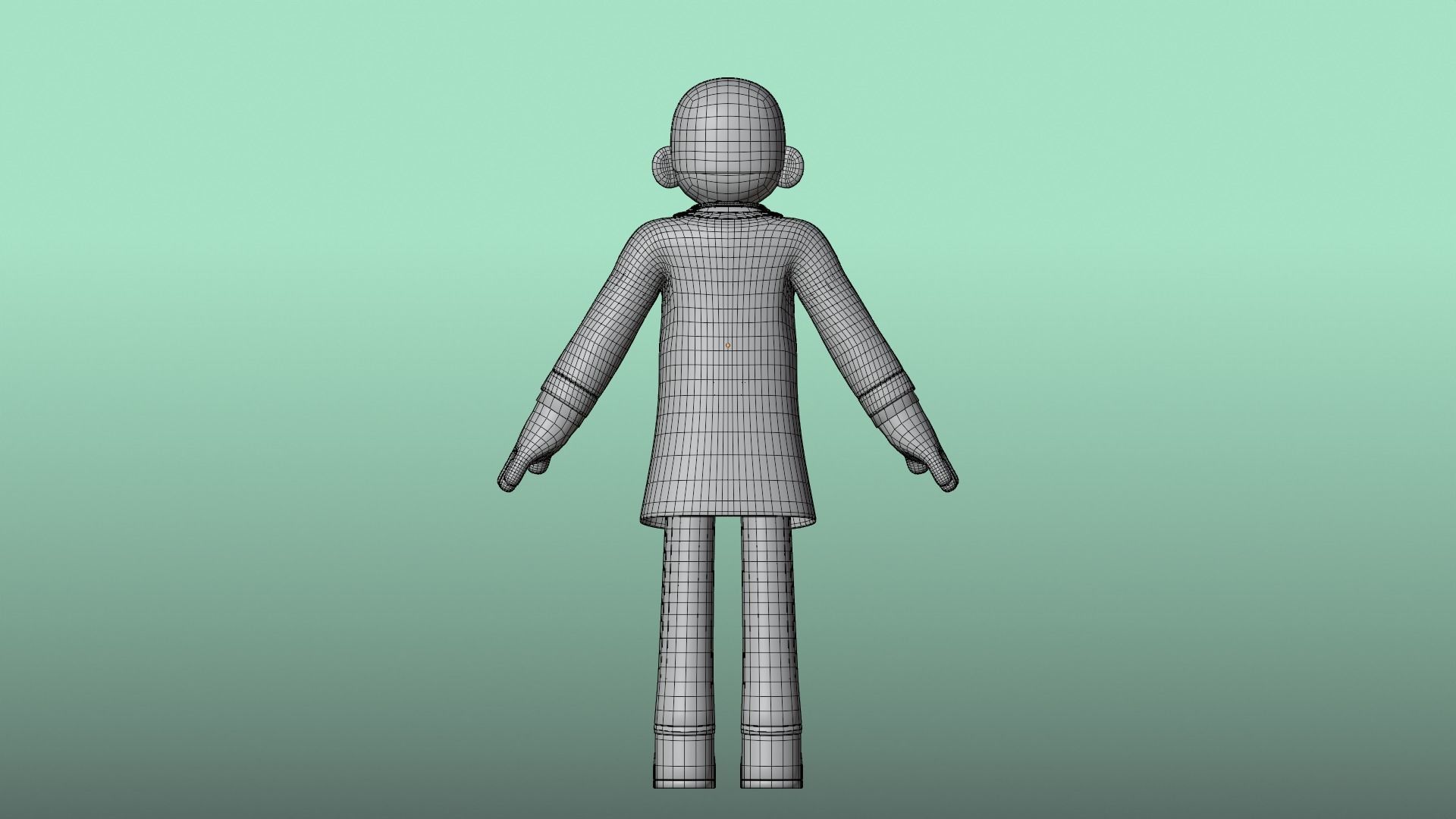 Minimal Doctor Cartoon Character Low-poly 3D model_22