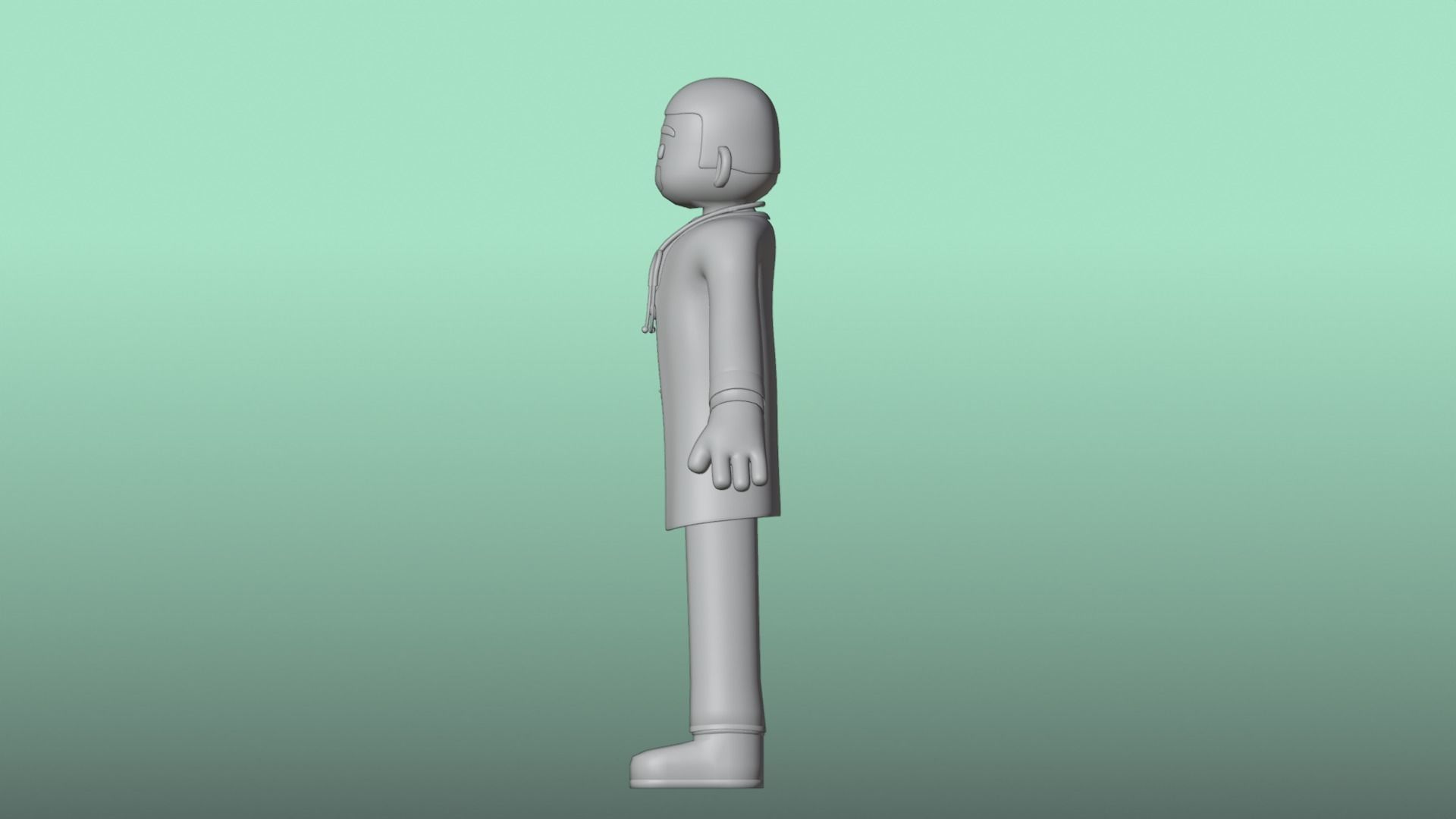 Minimal Doctor Cartoon Character Low-poly 3D model_19