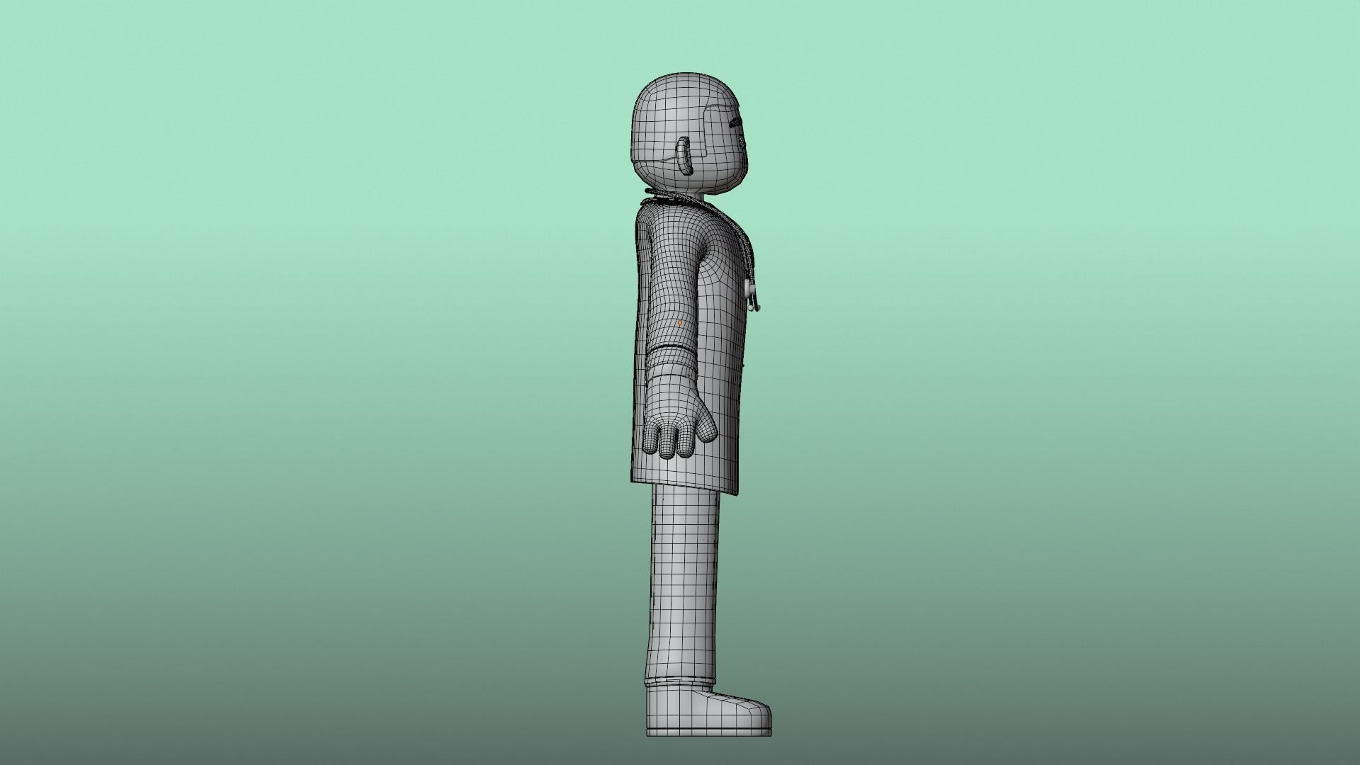 Minimal Doctor Cartoon Character Low-poly 3D model_21