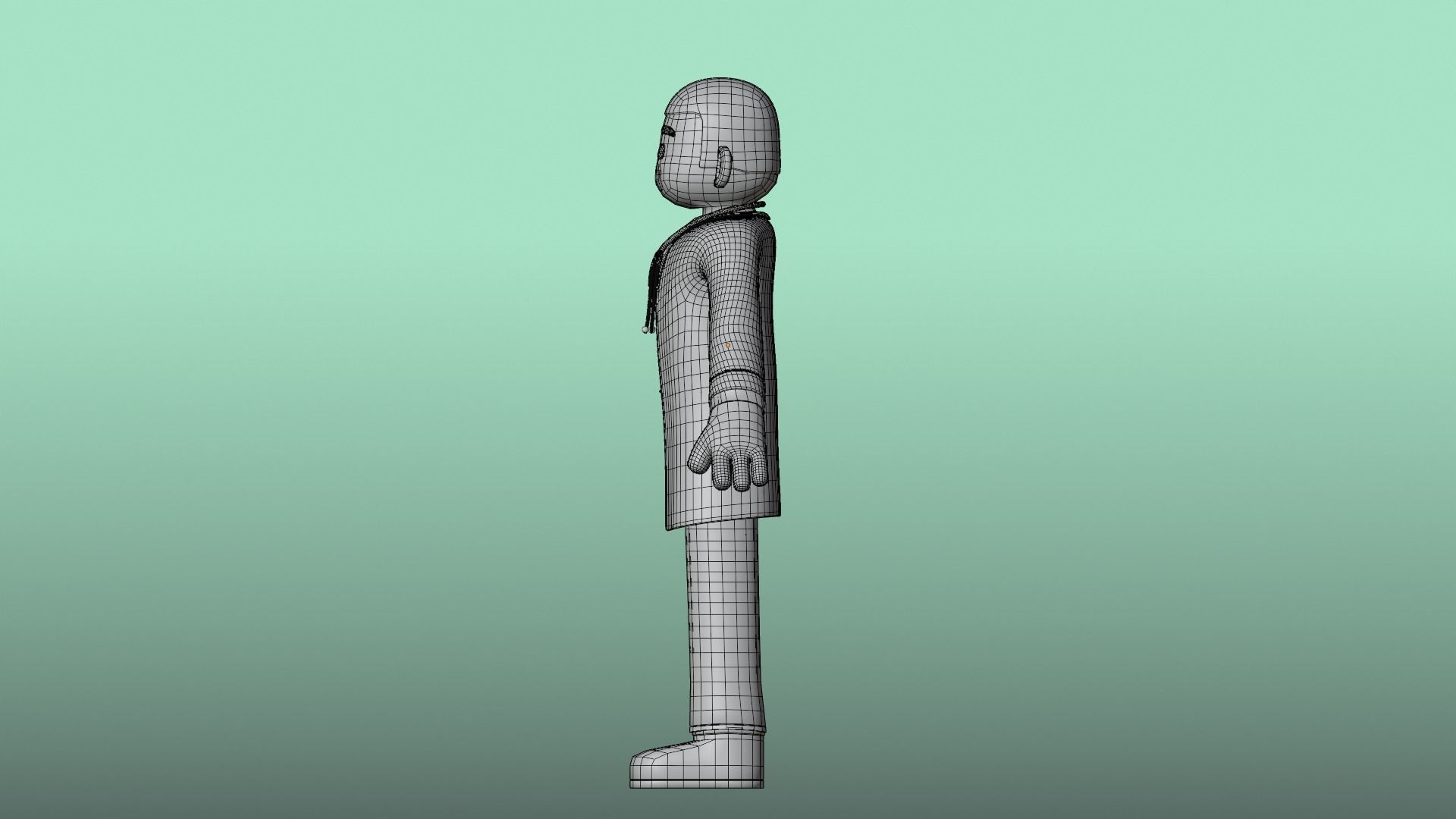 Minimal Doctor Cartoon Character Low-poly 3D model_23