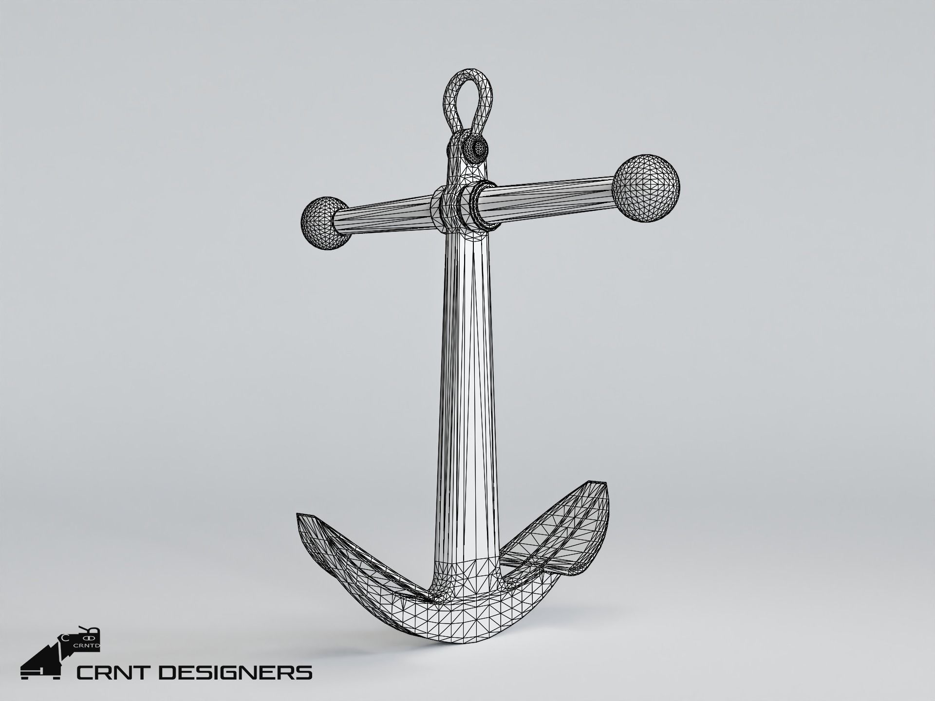 Ship Anchor 3D Model Low-poly 3D model_1