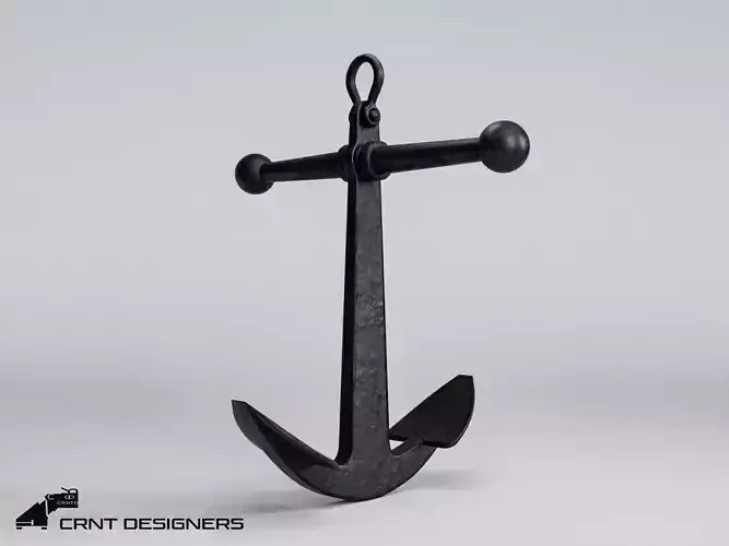 Ship Anchor 3D Model Low-poly 3D model