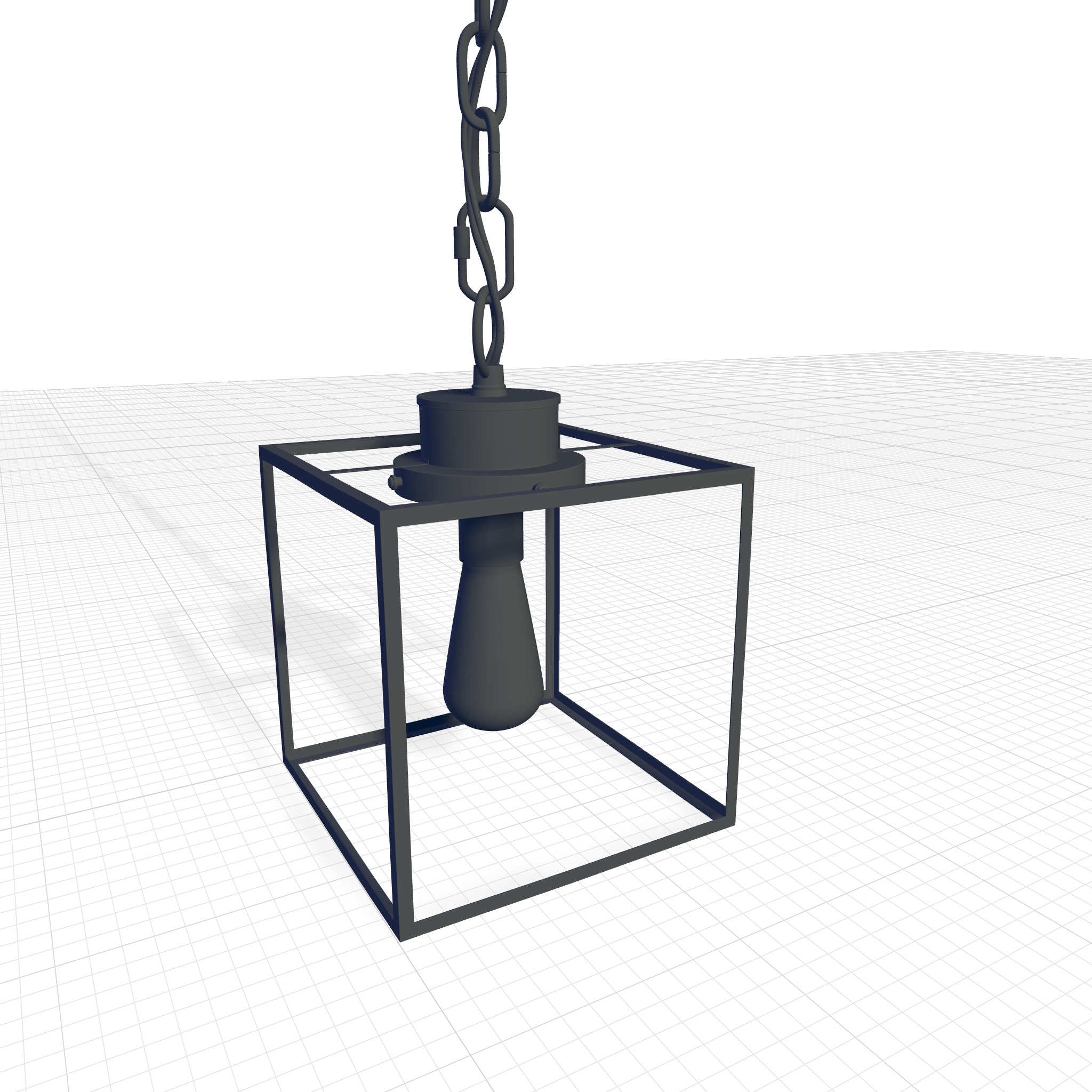 Roudebush Light Lantern Square Pendant 3D model_5