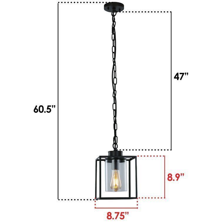 Roudebush Light Lantern Square Pendant 3D model_2