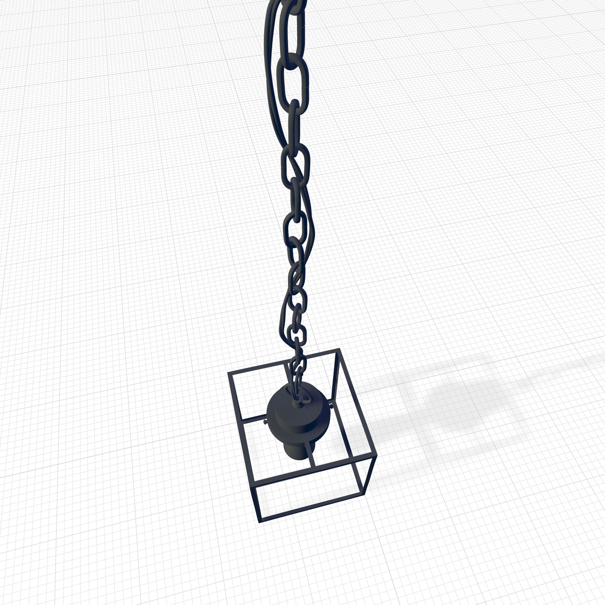 Roudebush Light Lantern Square Pendant 3D model_6