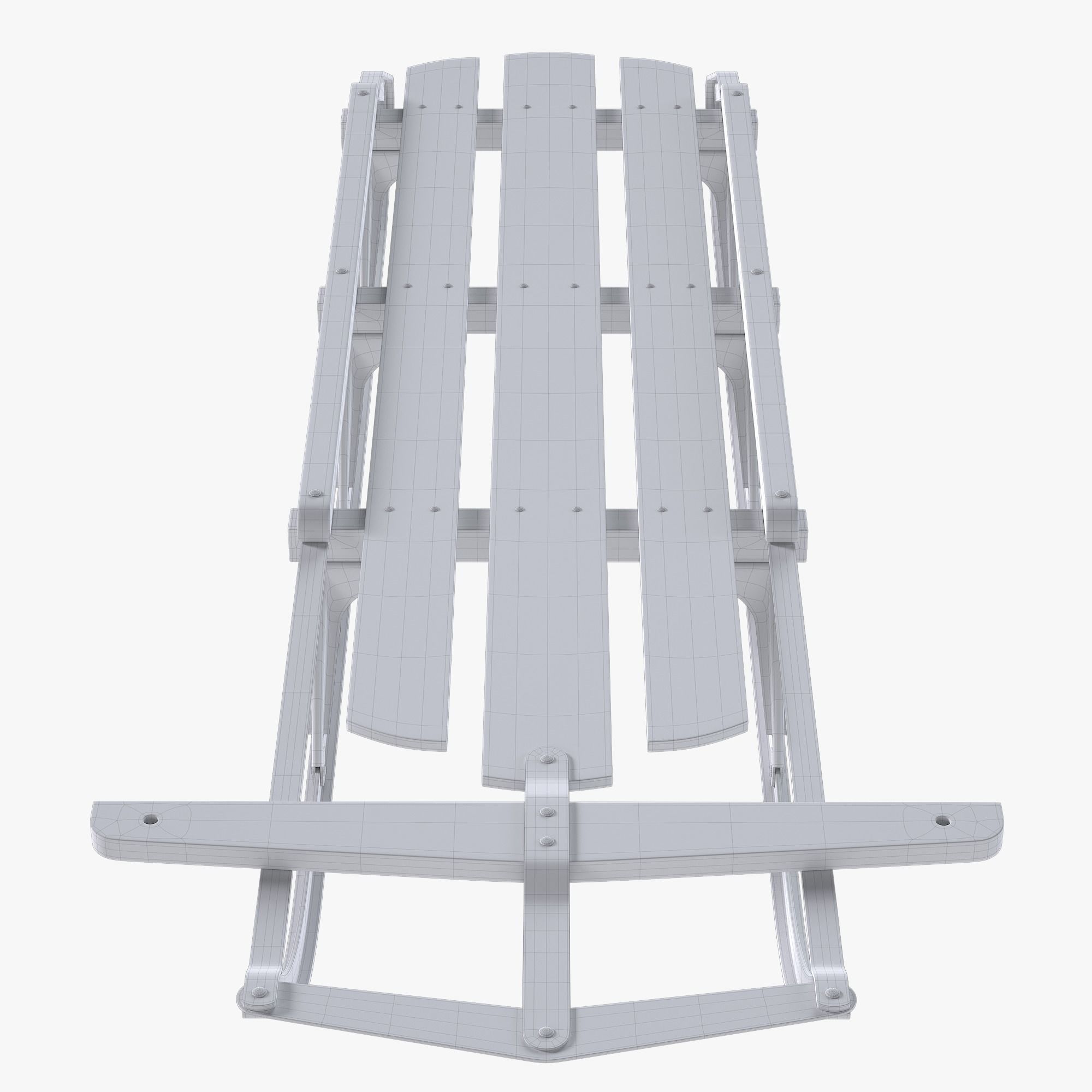 Wooden snow sled 3D model_10