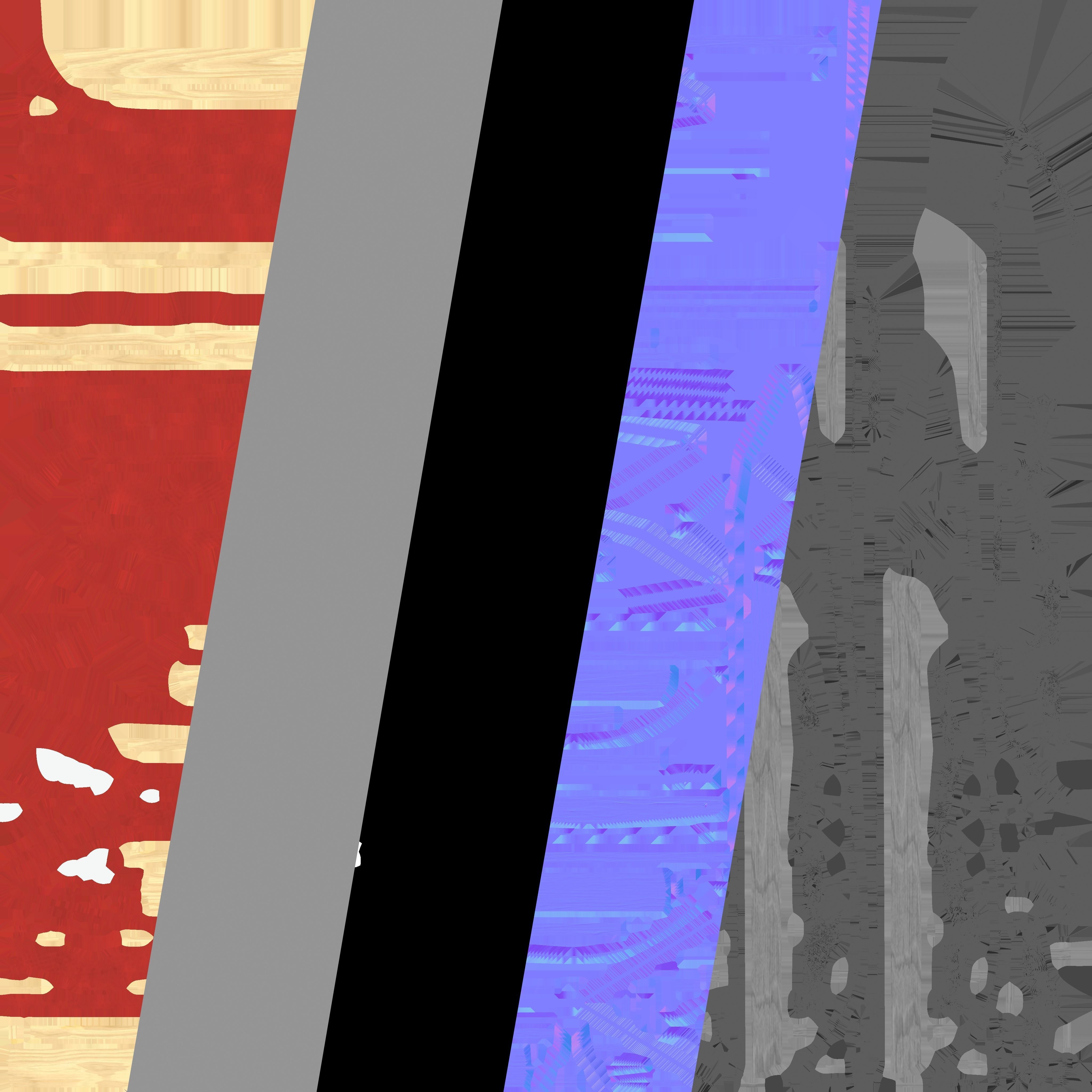 Wooden snow sled 3D model_12