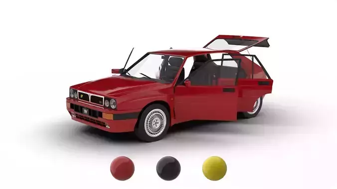 Lancia Delta HF Integrale 16v 1989 HQ  3d model 3D model