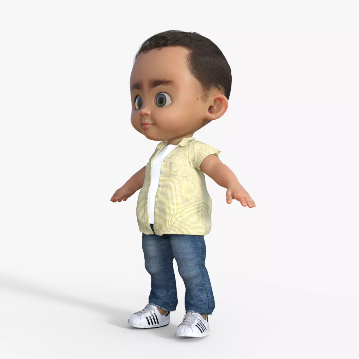 Cartoon Baby Boy Rigged 3D model