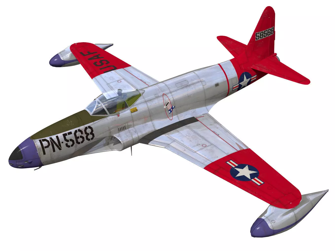 lockheed F-80 shooting star 3D model