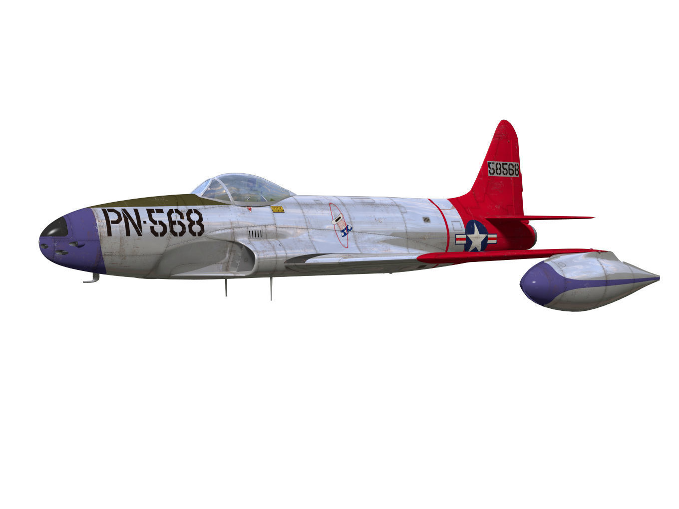 lockheed F-80 shooting star 3D model | CGTrader