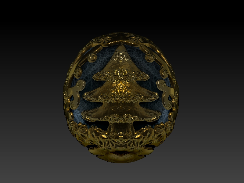 Chrsitmas Oustrig Egg 3D print model_1