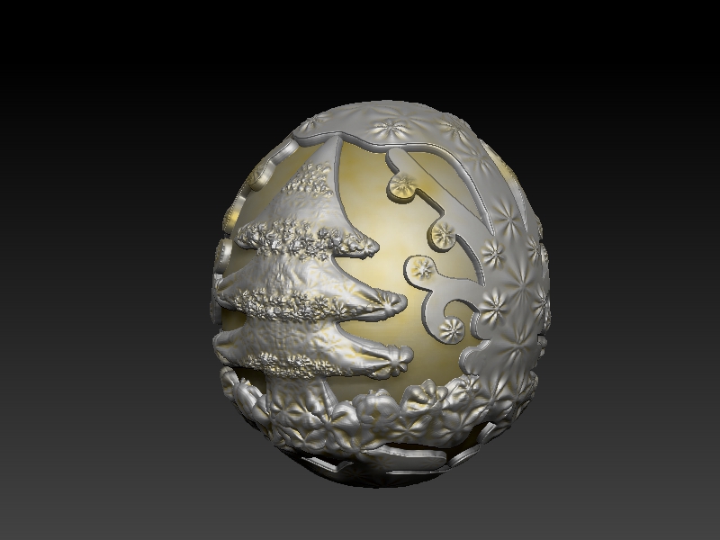 Chrsitmas Oustrig Egg 3D print model_2