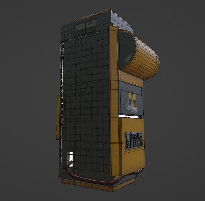 Cyberpunk Vending Machine Low-poly 3D model_8