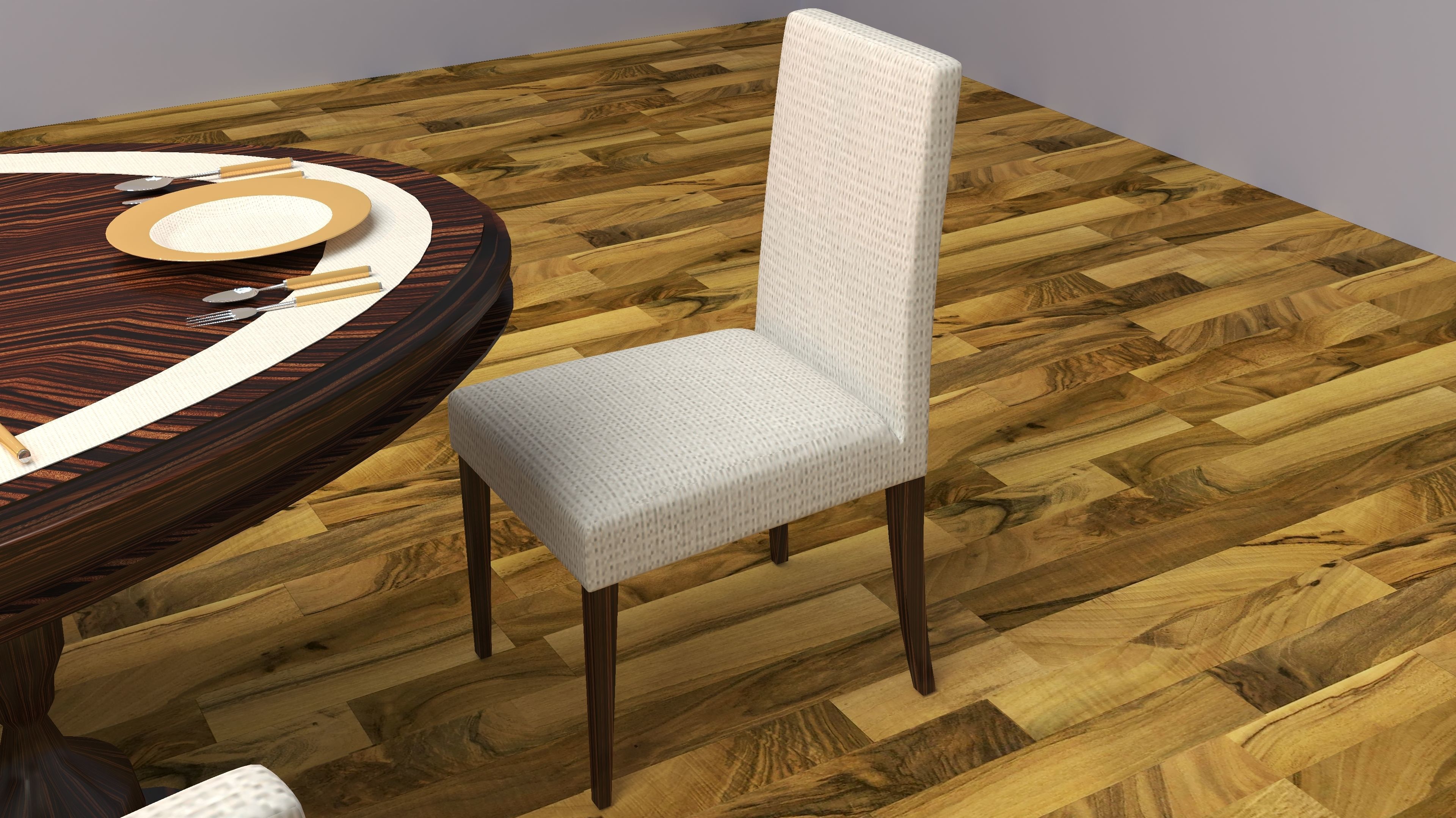 Dinner Table 3D model_4
