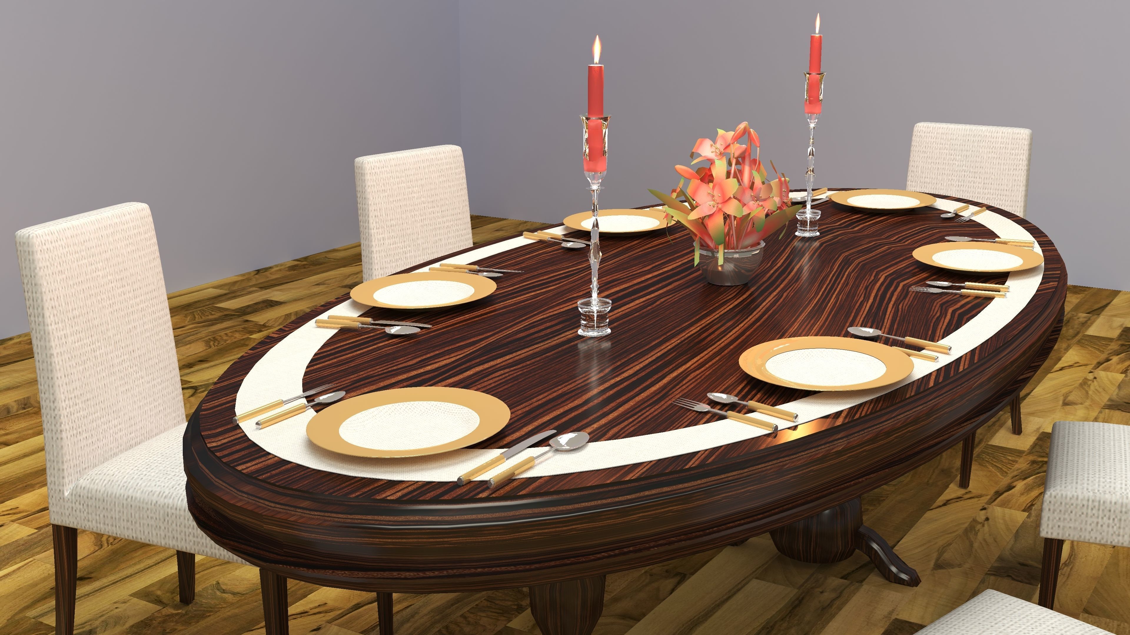 Dinner Table 3D model_1