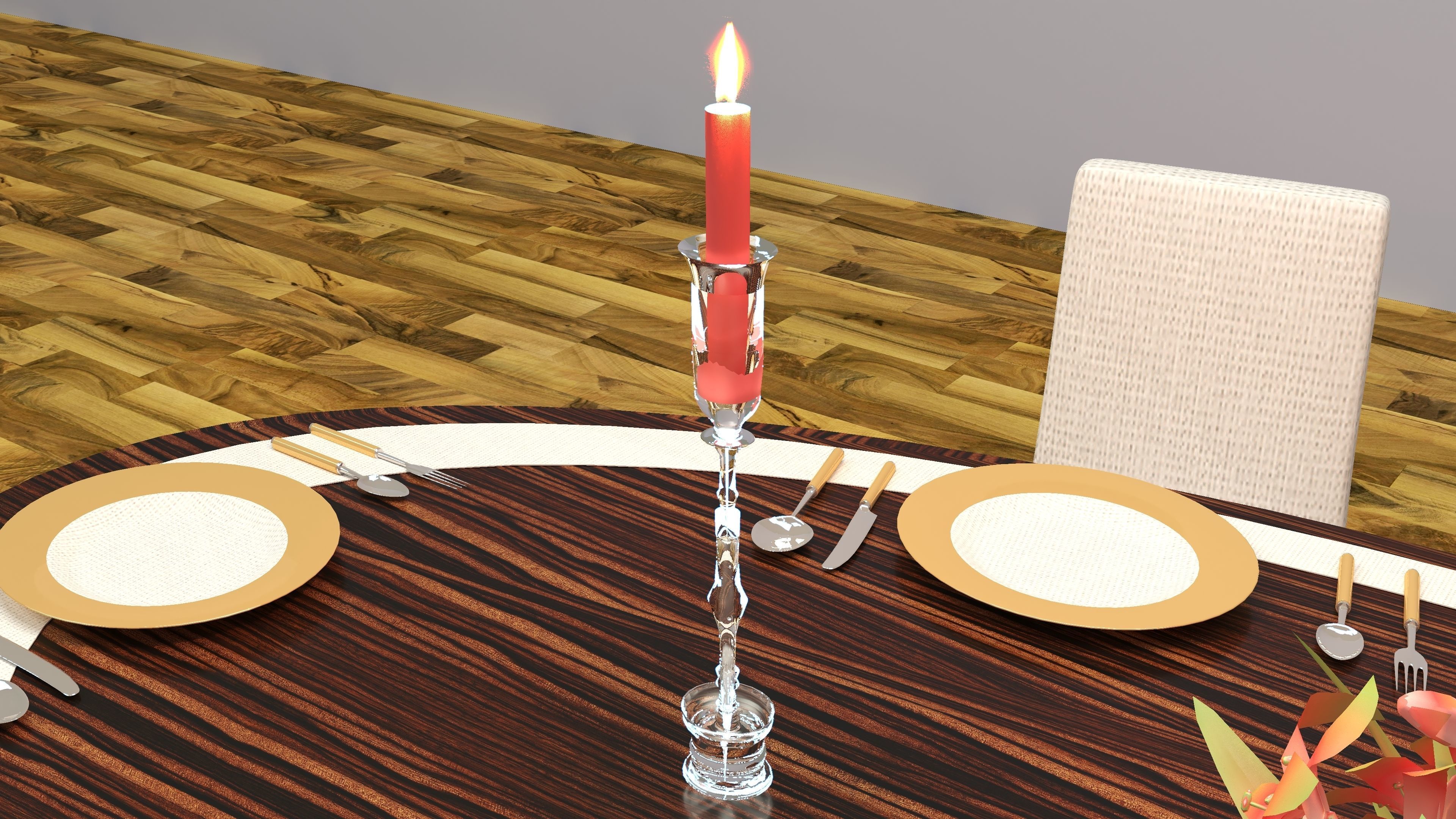 Dinner Table 3D model_3