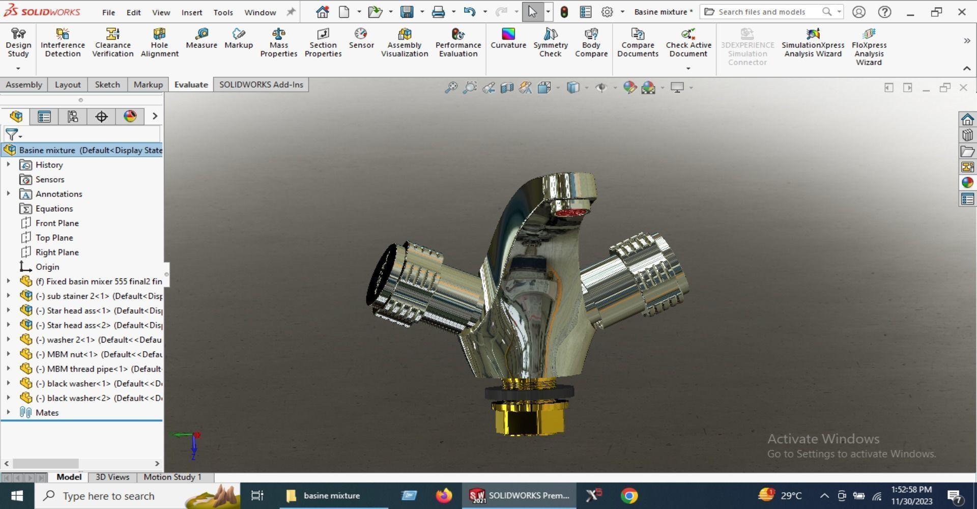 Water Tap Basin Mixture 3D model 3D model_8