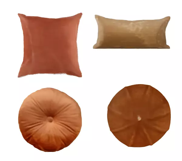 package with pillows and curtains 3D model_0