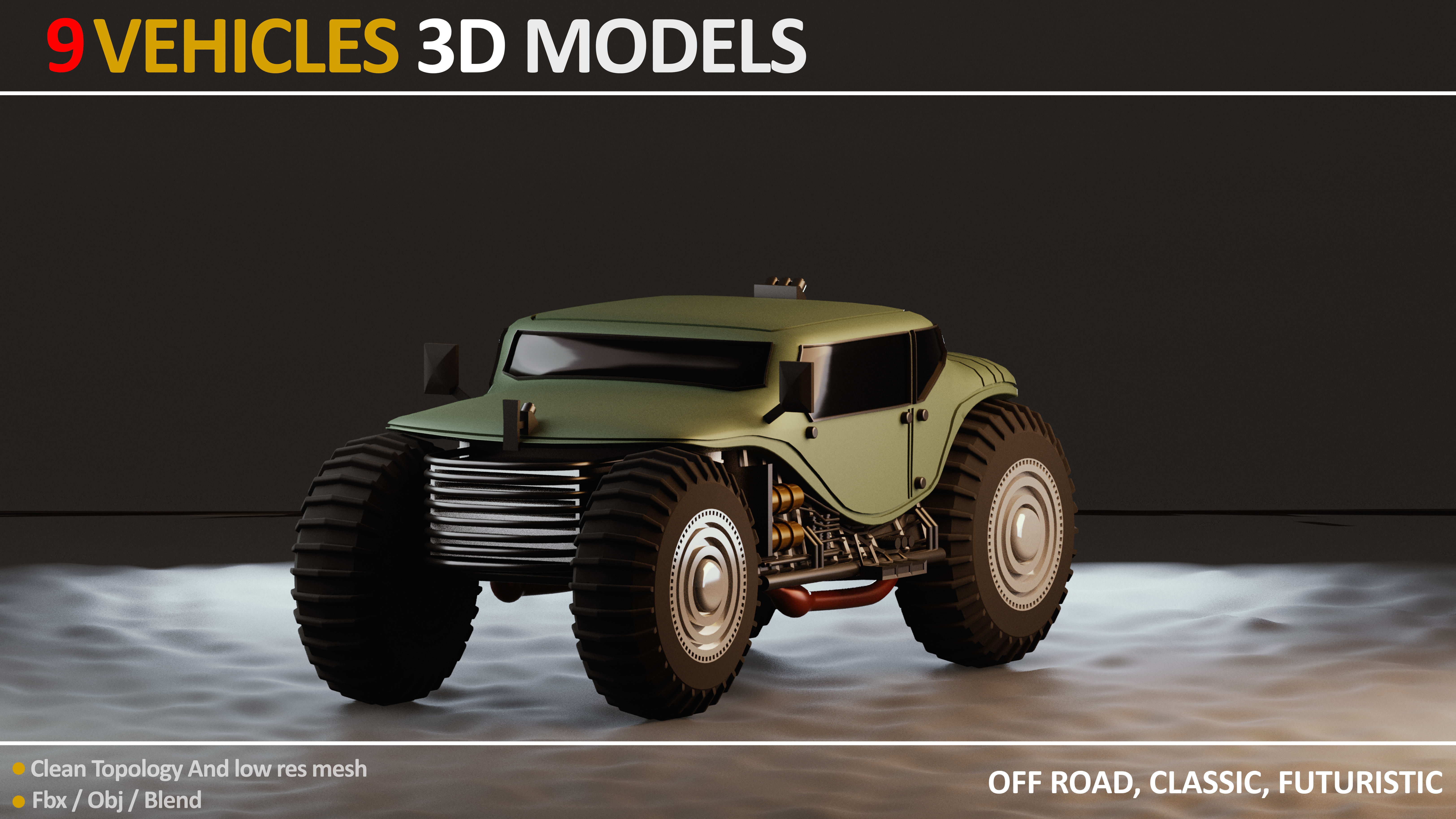 9 VEHICLES MODELS JEFF STUDIO Low-poly 3D model_10