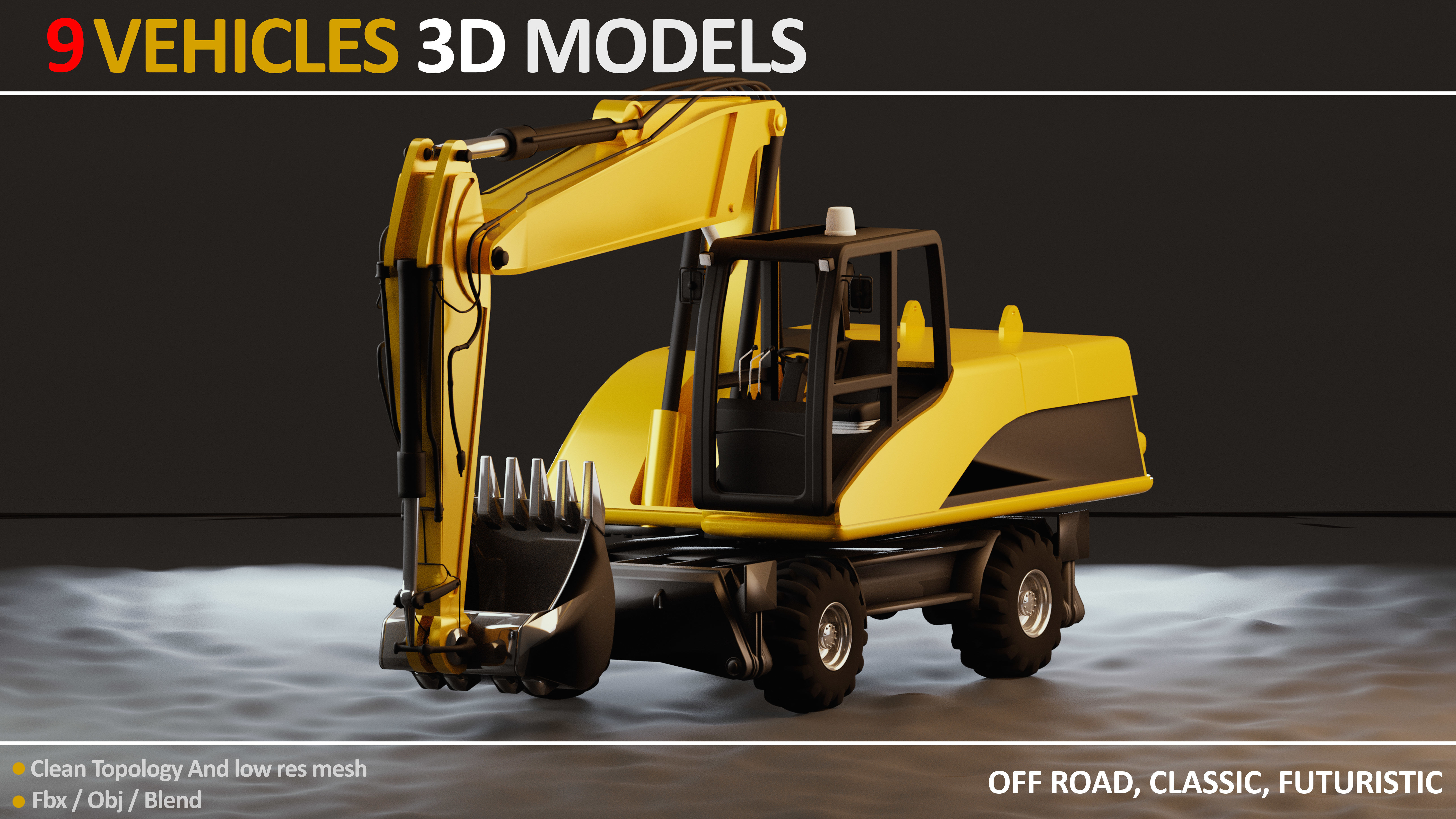 9 VEHICLES MODELS JEFF STUDIO Low-poly 3D model_5