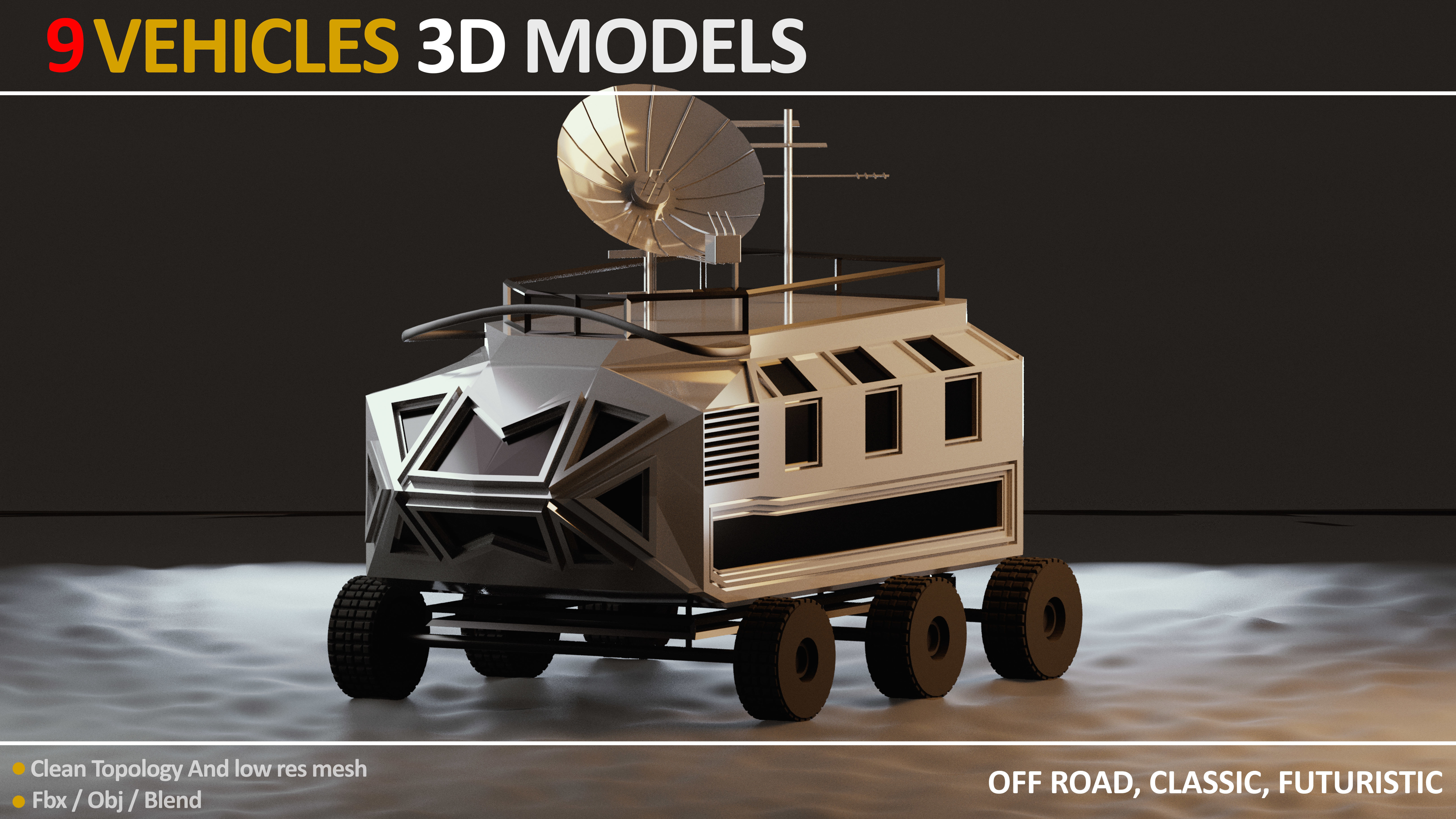 9 VEHICLES MODELS JEFF STUDIO Low-poly 3D model_9