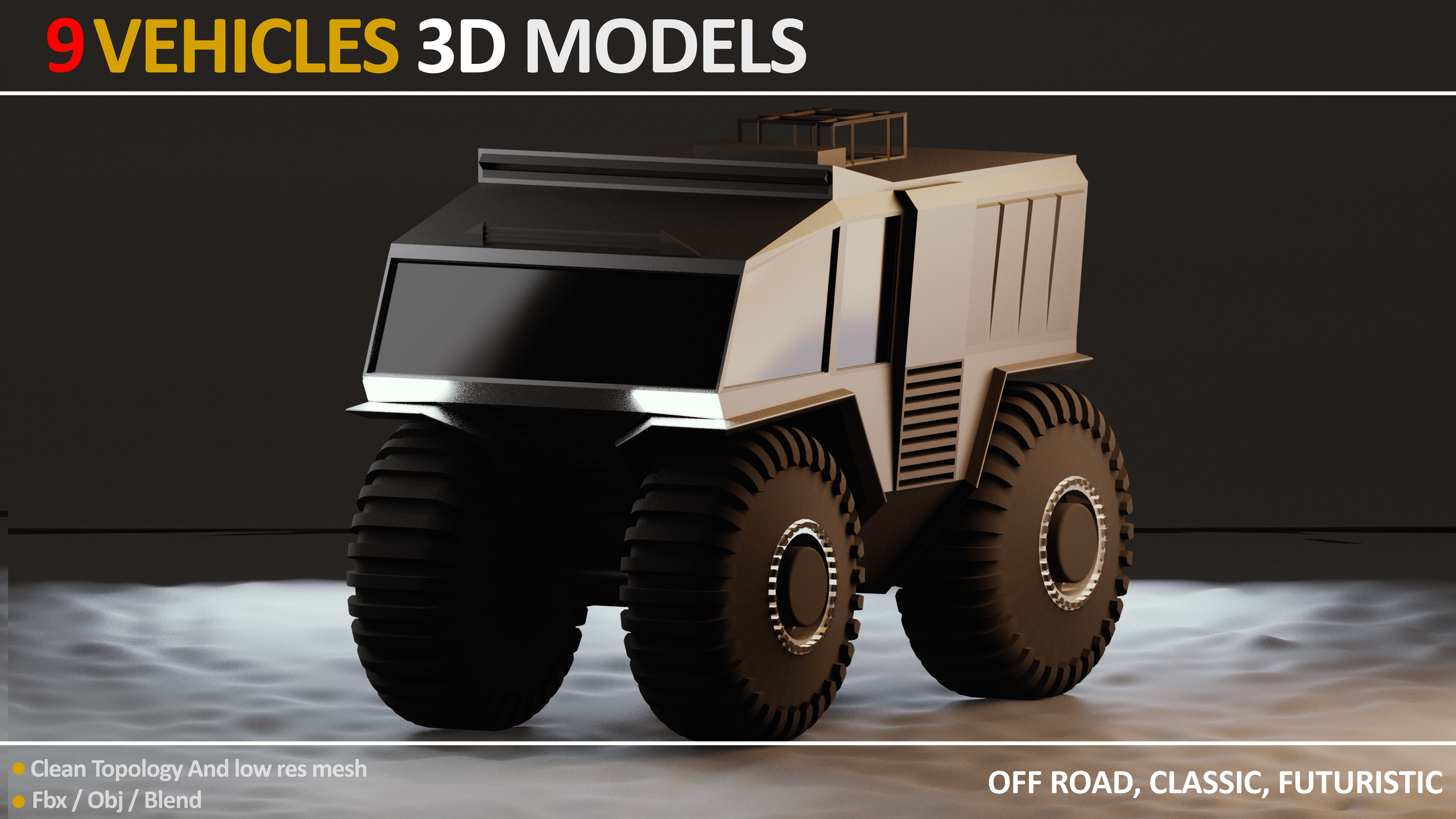 9 VEHICLES MODELS JEFF STUDIO Low-poly 3D model_11