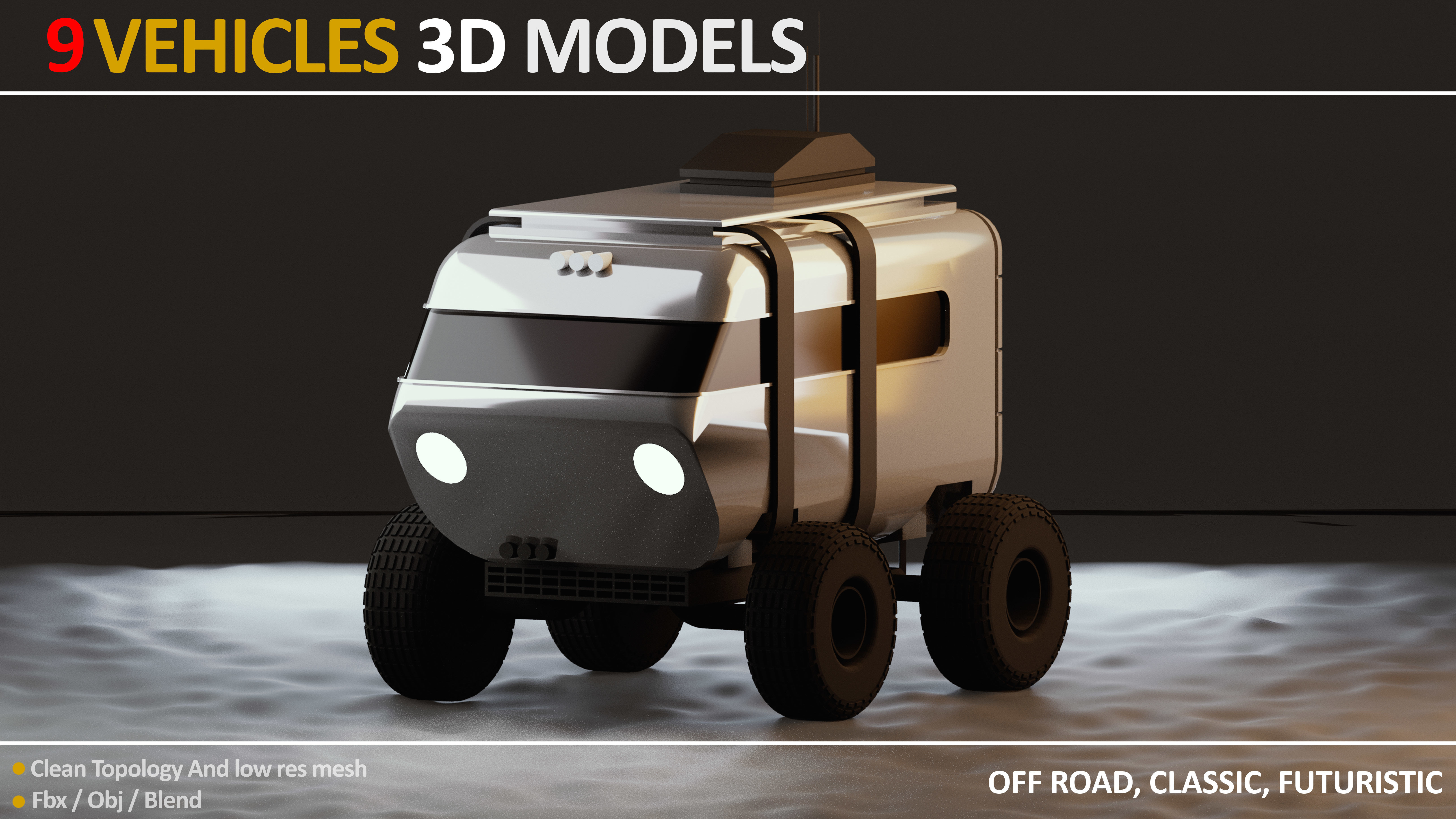 9 VEHICLES MODELS JEFF STUDIO Low-poly 3D model_8