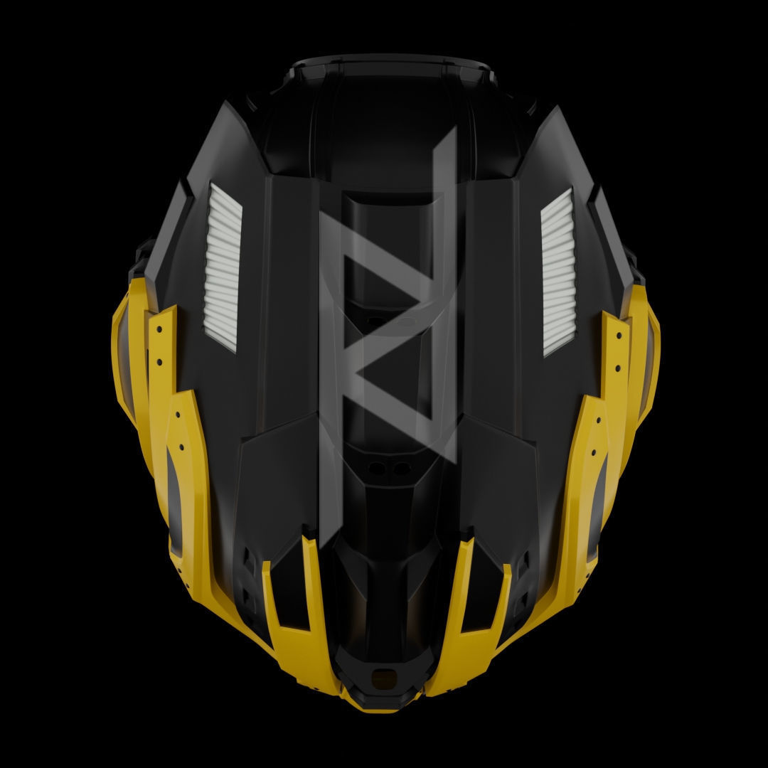 Mortal Kombat 11 Cyrex Helmet 3D print model_4