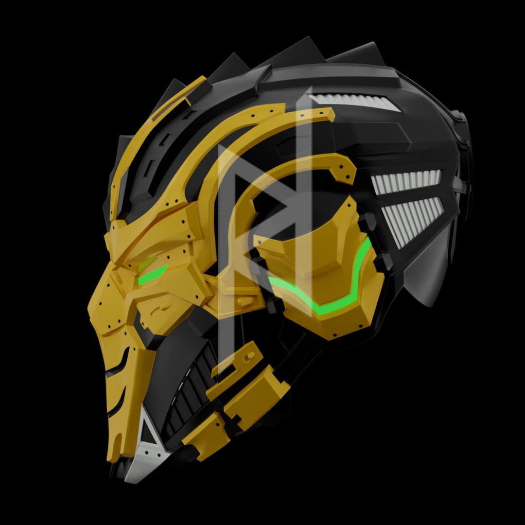 Mortal Kombat 11 Cyrex Helmet 3D print model_1