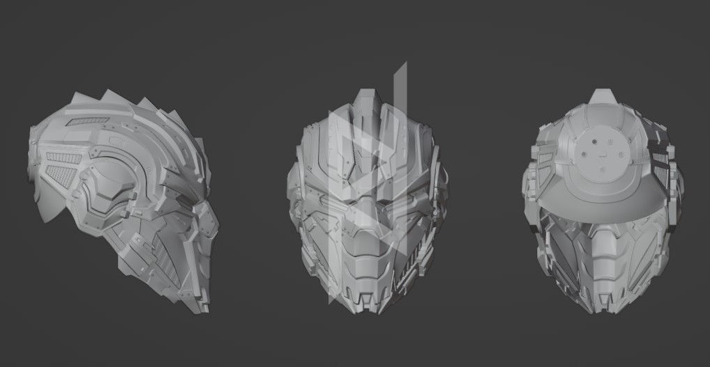 Mortal Kombat 11 Cyrex Helmet 3D print model_6