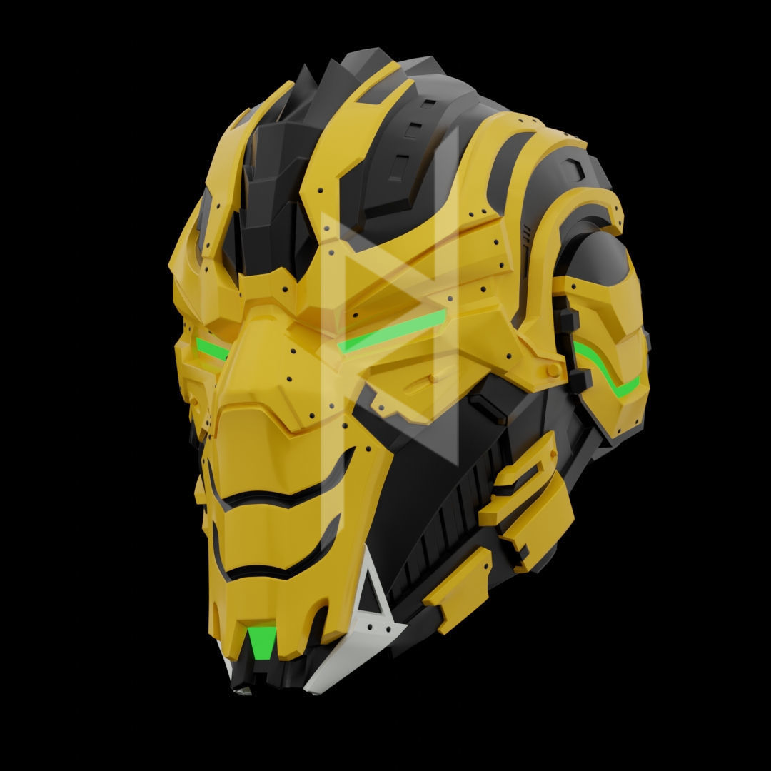 Mortal Kombat 11 Cyrex Helmet 3D print model_3