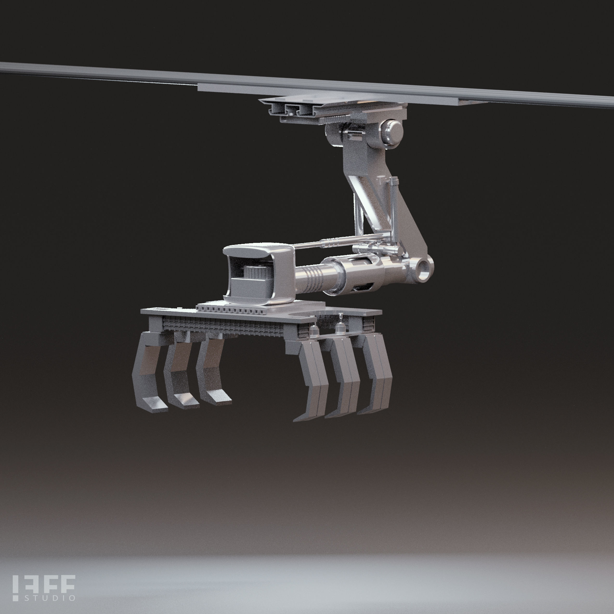 10 Industrial Robot Arm and 5 tools 3D model Low-poly 3D model_20