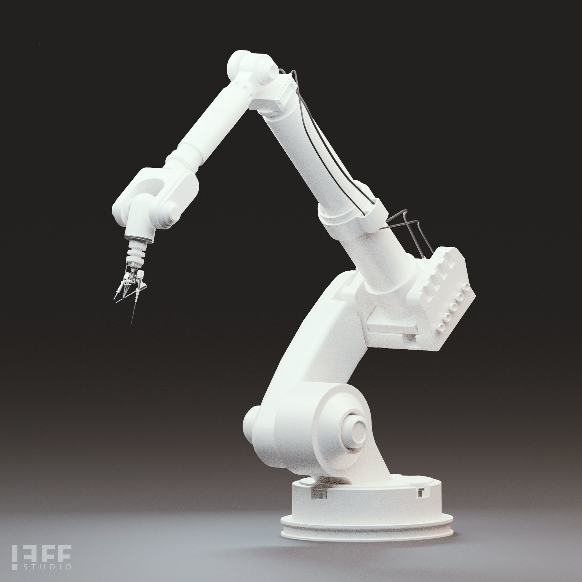 10 Industrial Robot Arm and 5 tools 3D model Low-poly 3D model_13