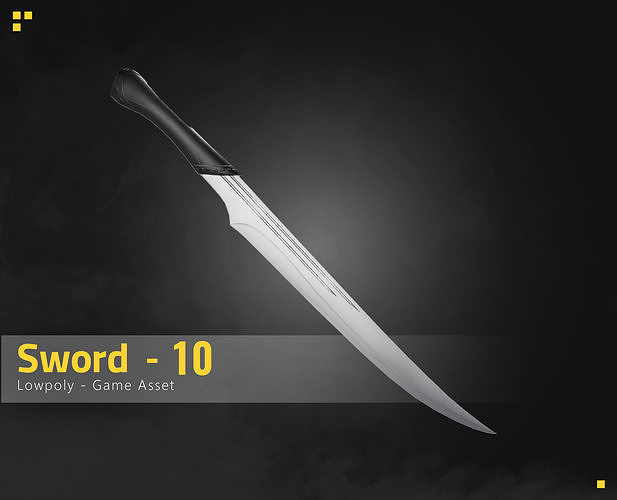 Sowrd-10 Low-poly 3D model