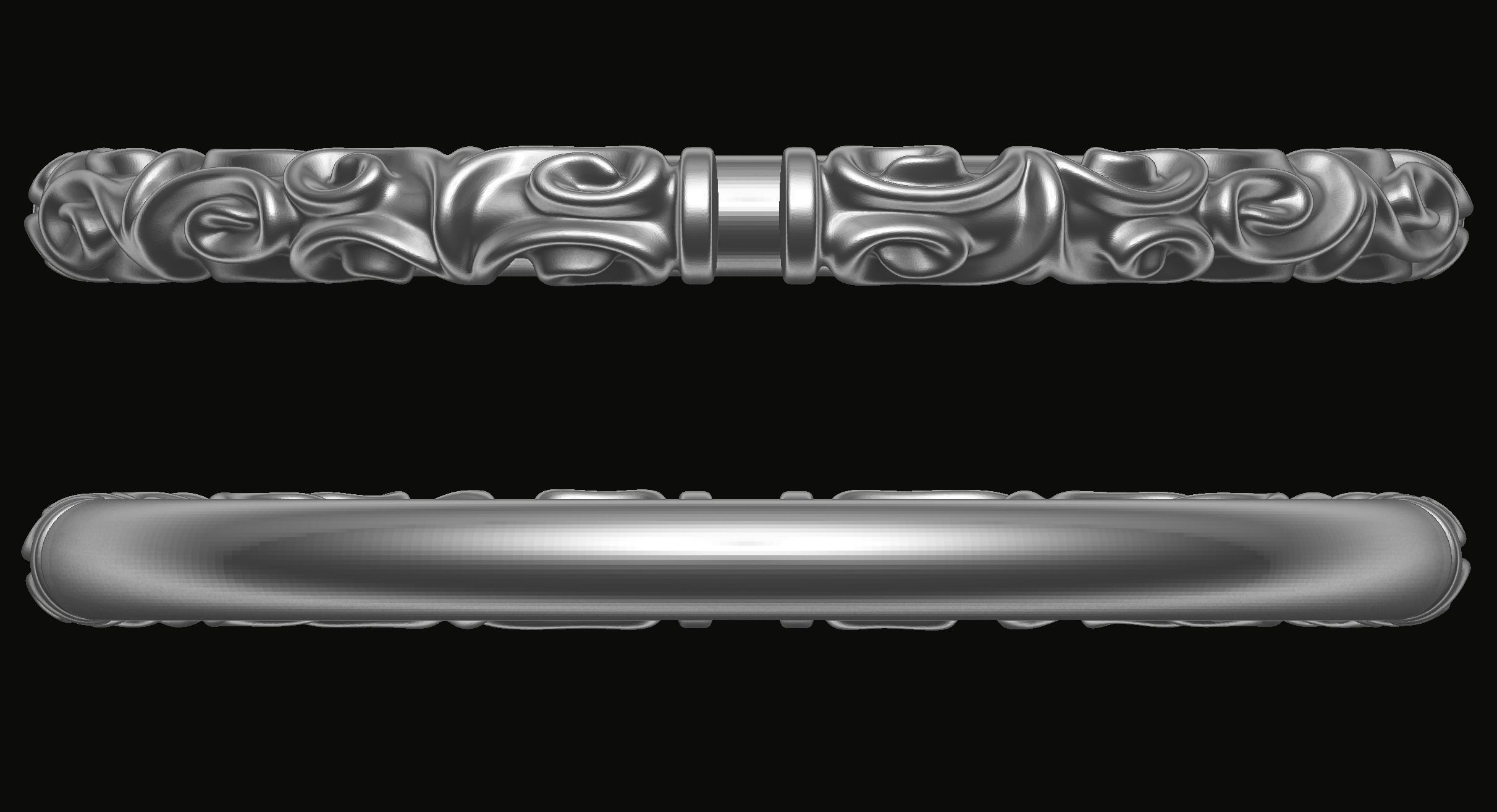 Patterned bangle 2 3D print model_6