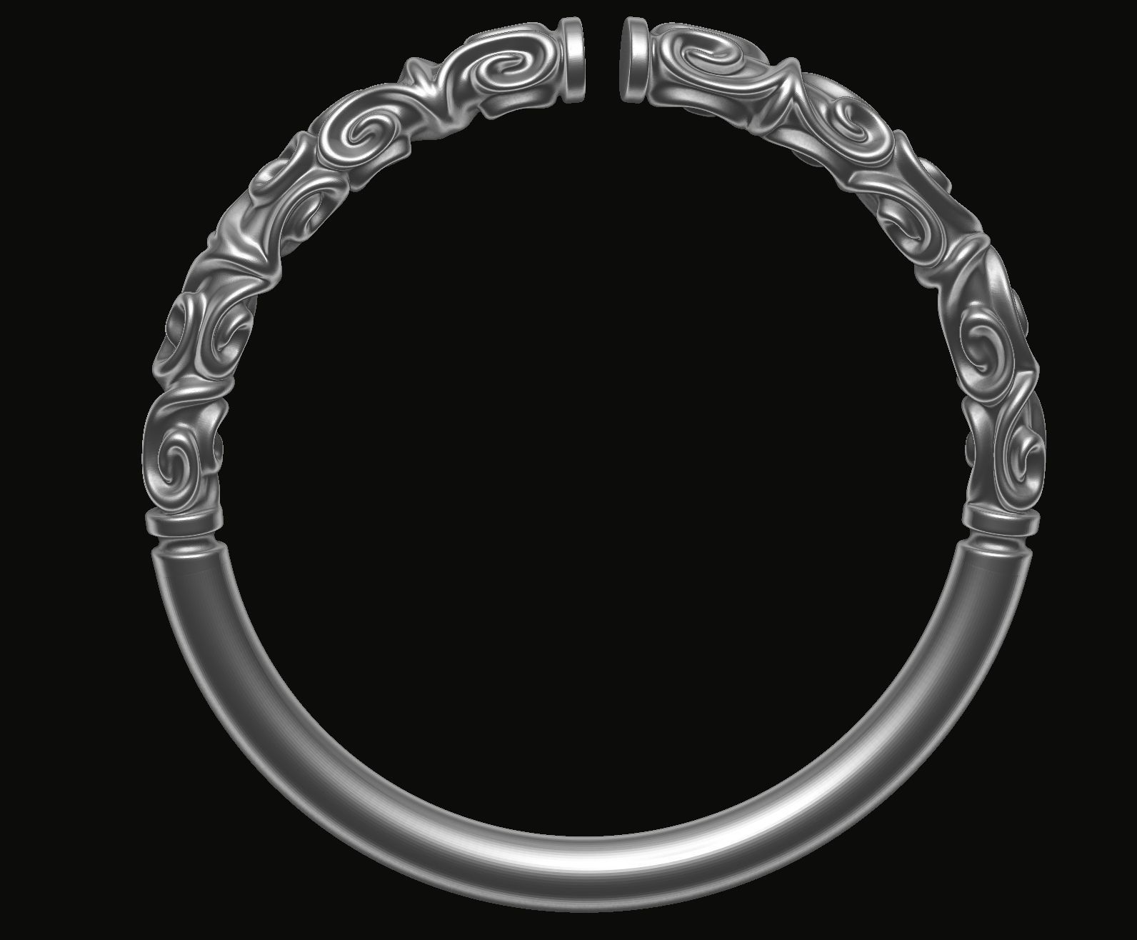 Patterned bangle 2 3D print model_3