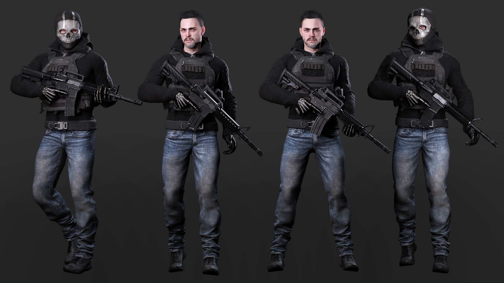 Spectral Infiltrator - Kiven s steath Ensemble In Nightfall Blue Low-poly 3D model_8