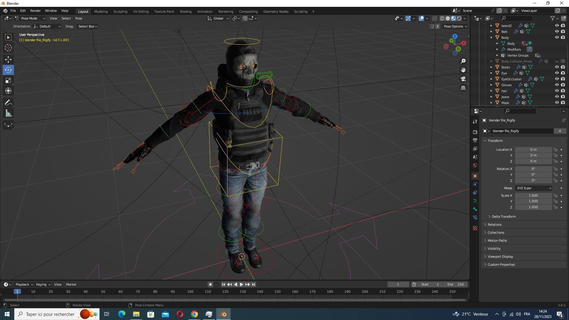 Spectral Infiltrator - Kiven s steath Ensemble In Nightfall Blue Low-poly 3D model_23