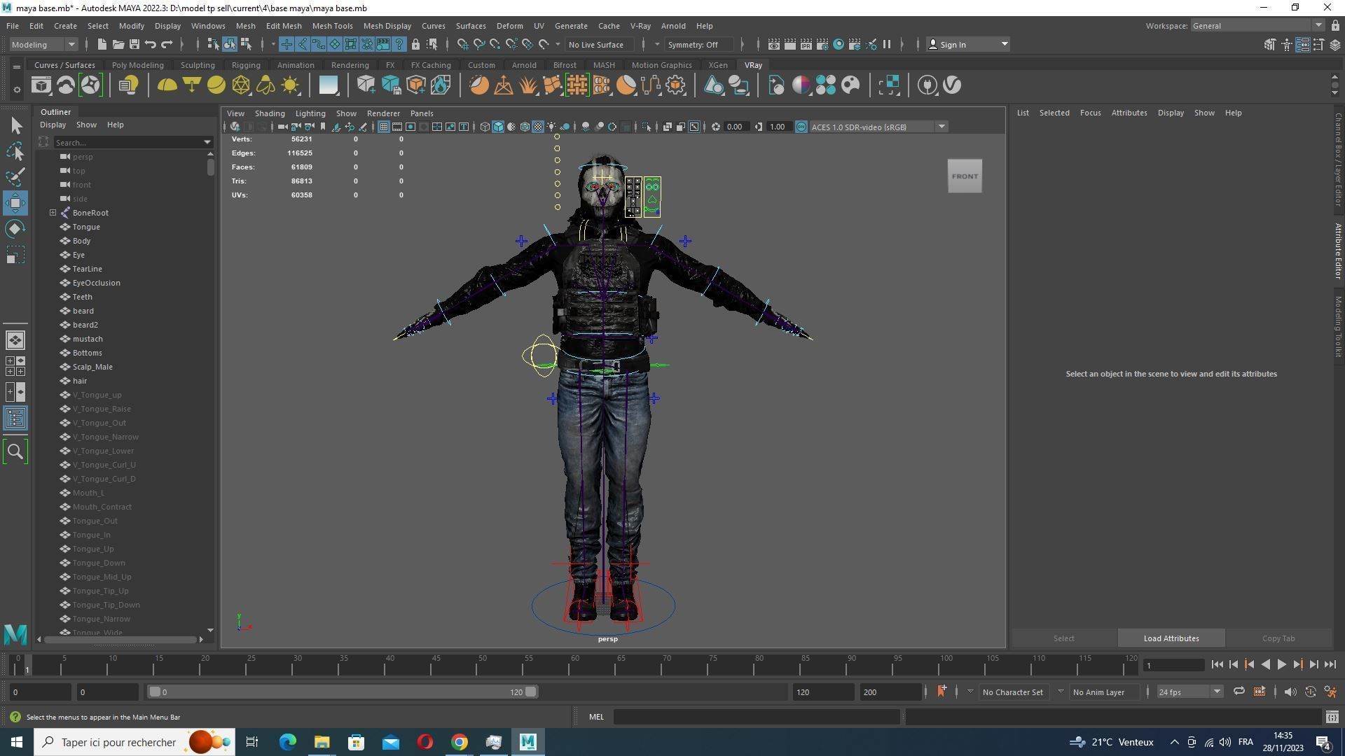 Spectral Infiltrator - Kiven s steath Ensemble In Nightfall Blue Low-poly 3D model_31