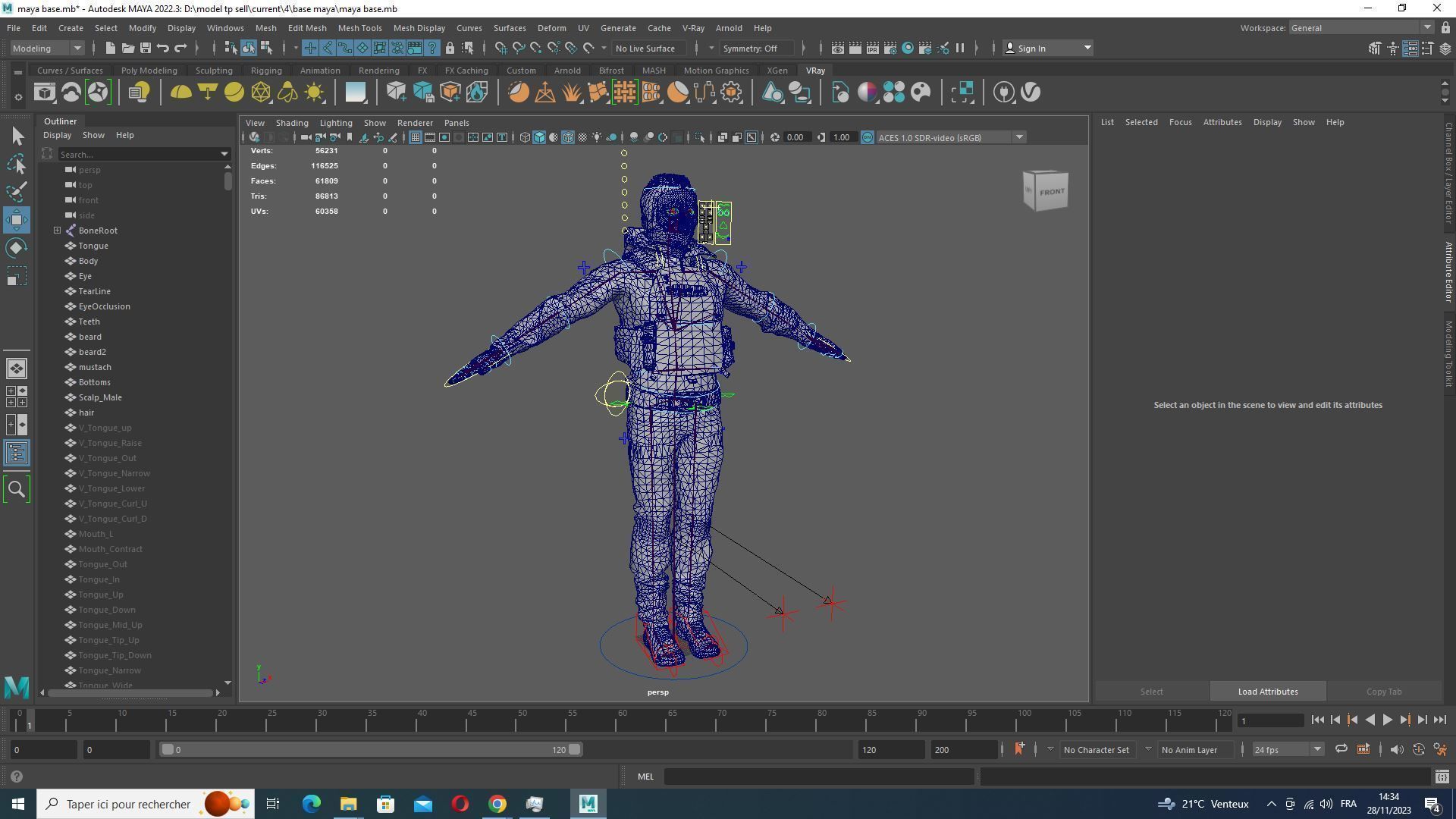 Spectral Infiltrator - Kiven s steath Ensemble In Nightfall Blue Low-poly 3D model_30