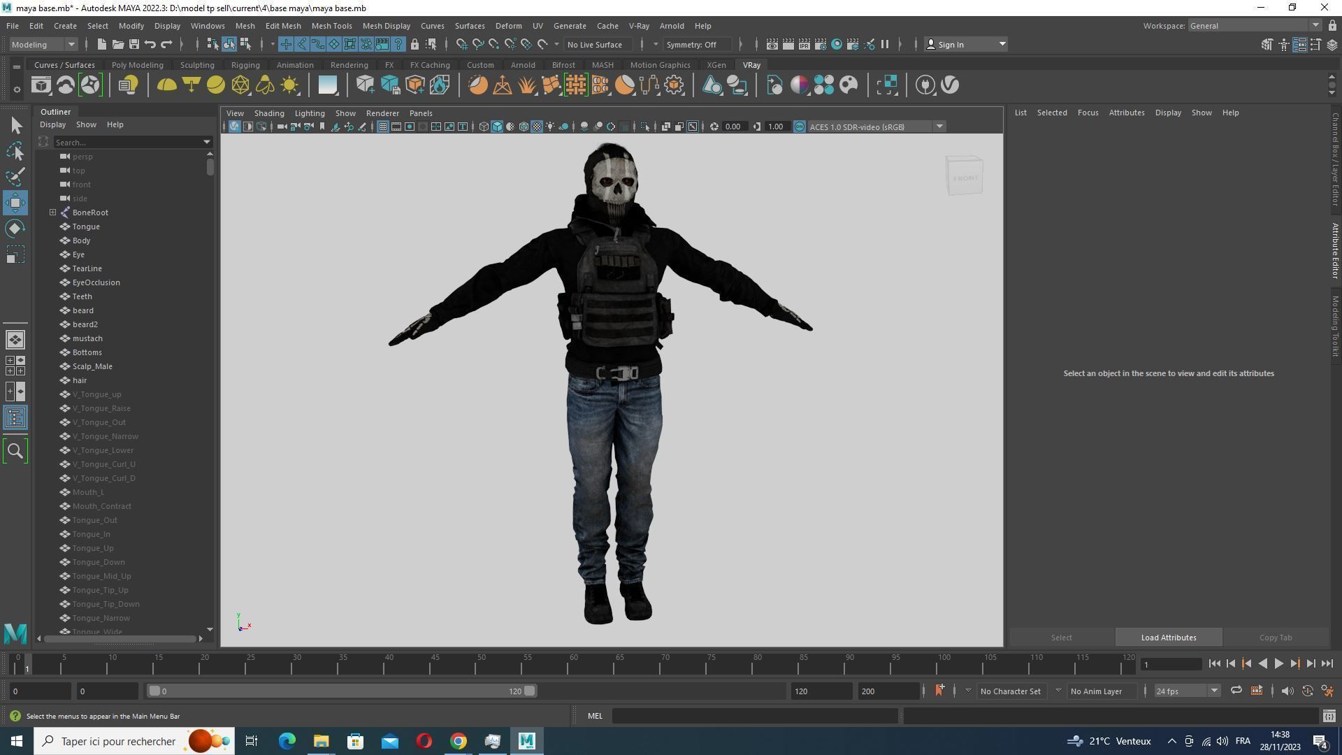 Spectral Infiltrator - Kiven s steath Ensemble In Nightfall Blue Low-poly 3D model_32