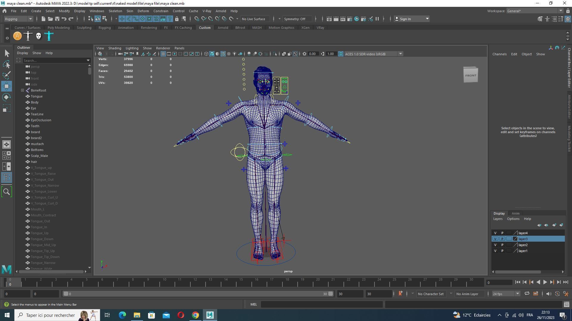 Spectral Infiltrator - Kiven s steath Ensemble In Nightfall Blue Low-poly 3D model_34