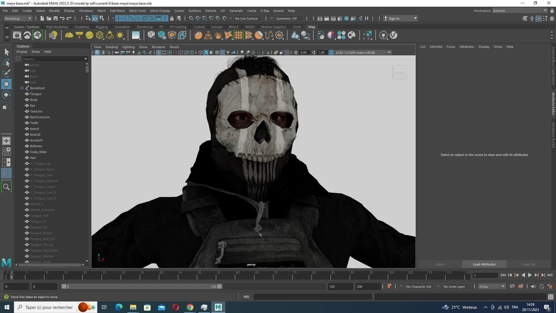 Spectral Infiltrator - Kiven s steath Ensemble In Nightfall Blue Low-poly 3D model_29